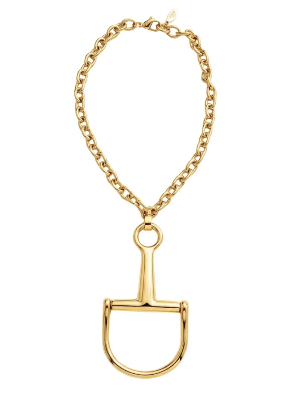 Yochi Gold-Tone Horsebit Pendant Necklace - Women Accessories